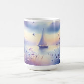 Pastel Sailboat Coastal Dreamscape Koffiemok (Center)