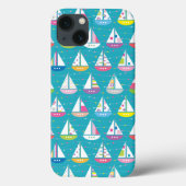 Pastel Sailboat Pattern Case-Mate iPhone Case (Achterkant)