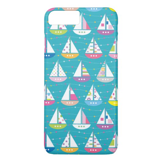 Pastel Sailboat Pattern Case-Mate iPhone Case (Achterkant)