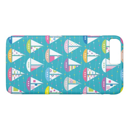Pastel Sailboat Pattern Case-Mate iPhone Case (Achterkant (Horizontaal))