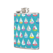 Pastel Sailboat Pattern Heupfles (Links)
