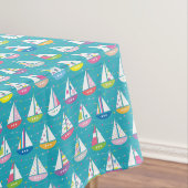 Pastel Sailboat Pattern Tafelkleed (Voorbeeld)