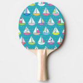Pastel Sailboat Pattern Tafeltennisbatje (Voorkant)