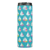 Pastel Sailboat Pattern Thermosbeker (Achterkant)