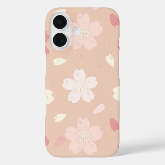 Pastel Sakura Blossom Seamless Pattern Phone Case  (Achterkant)
