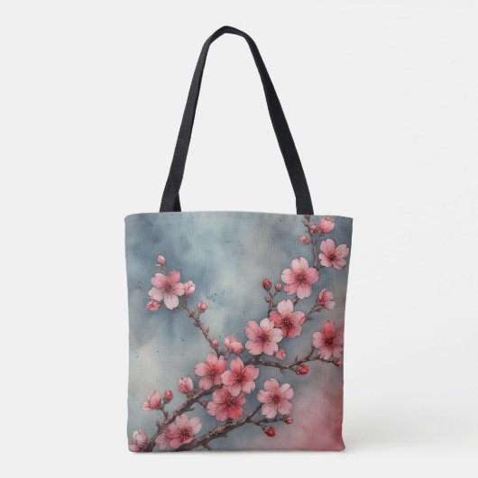 Pastel Sakura Dreams Canvas tas (Achterkant)