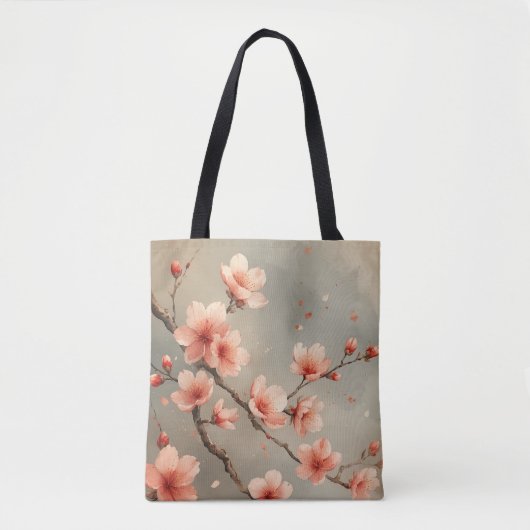 Pastel Sakura Love Canvas tas (Voorkant)