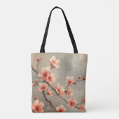 Pastel Sakura Love Canvas tas (Achterkant)