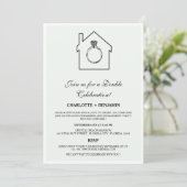Pastel Saliegroene Housewarming & Verlovingsfeest Kaart (Staand voorkant)