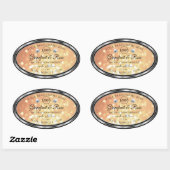 Pastel Salmon Glitter Product Labels Diamonds Logo (Vel)
