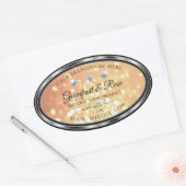 Pastel Salmon Glitter Product Labels met diamanten (Envelop)