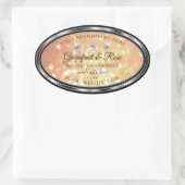 Pastel Salmon Glitter Product Labels met diamanten (Tas)