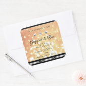 Pastel Salmon Glitter Product Labels met diamanten (Envelop)