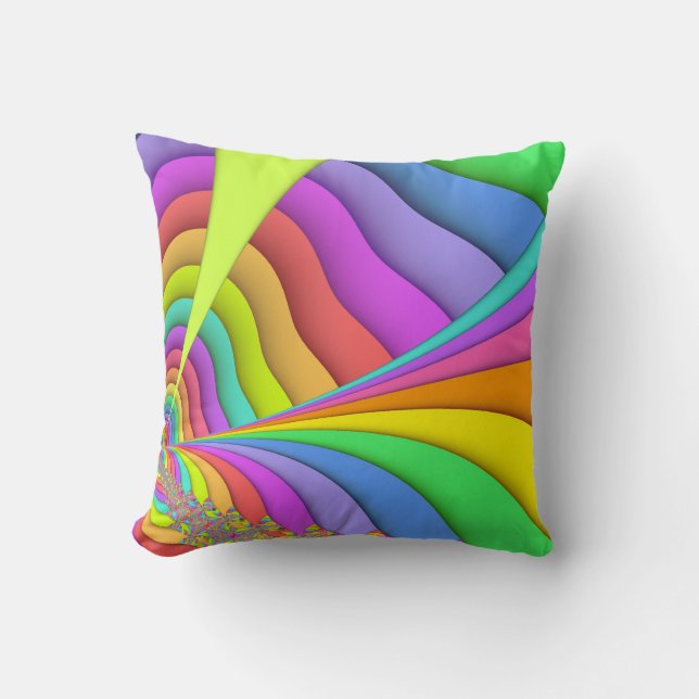 Pastel Sand Art Fractal Sierkussen (Voorkant)