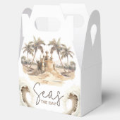 Pastel Sand Beach Party Zeeen de dag Bedankdoosjes (Geopend)