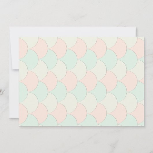 Pastel Scallops Baby Shower Invitations Kaart (Achterkant)