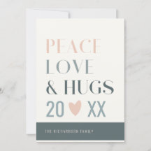 Pastel Scandi Blush Grey Peace Love & Hugs 2023
