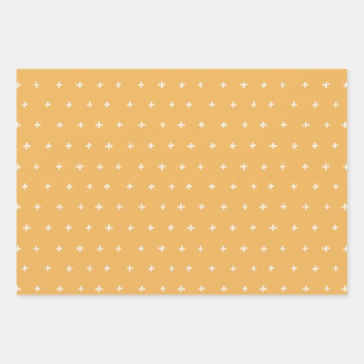Pastel Scandi Yellow Grey Text Joyful Kerstmis Inpakpapier Vel (Voorkant 3)