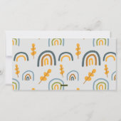 Pastel Scandi Yellow Grey Text Merry Kerstry Feestdagenkaart (Achterkant)