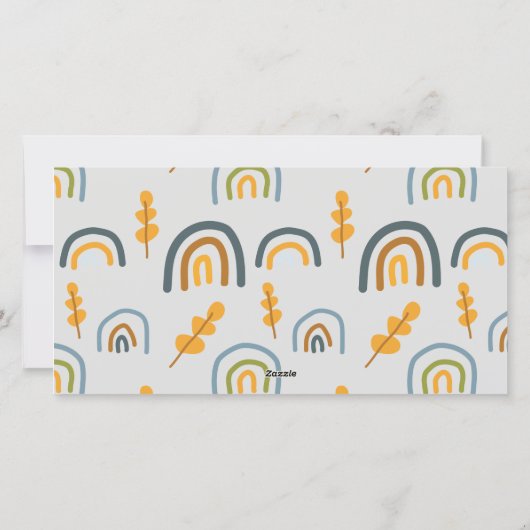 Pastel Scandi Yellow Grey Text Merry Kerstry Feestdagenkaart (Achterkant)