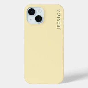 Pastel schaduw Oasis Geel   Monogram iPhone 15 Case