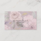 Pastel schaduwrijke waterverf Floral Visitekaartje (Voorkant)