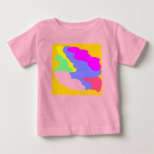 Pastel schattig gekleurde bladerdeeg vormen blauw (Voorkant)
