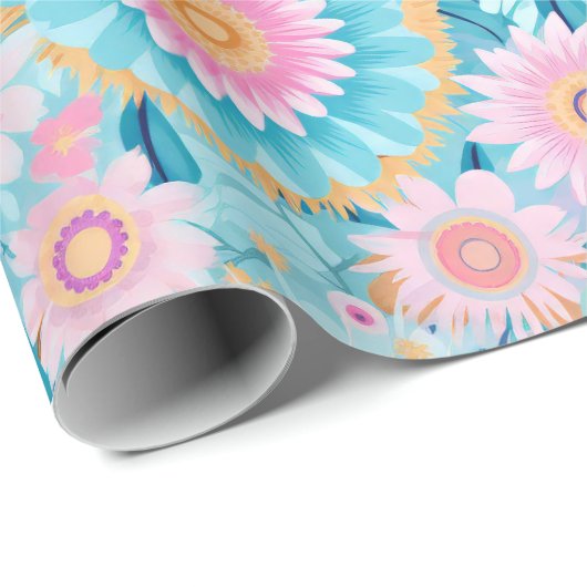 Pastel schattige boho cadeaupapier (Rol Hoek)