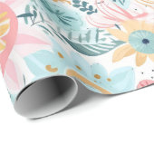 Pastel schattige boho cadeaupapier (Rol Hoek)