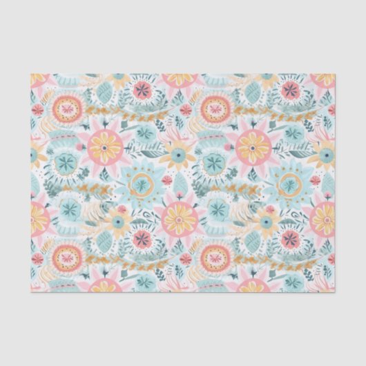 Pastel schattige boho tissuepapier (Voorkant)