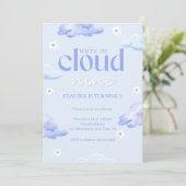 Pastel Schattige Cloud Negen Meisjes en Jongens 9e Kaart (Staand voorkant)