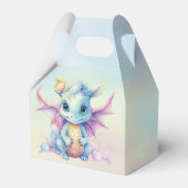 Pastel Schattige Dragon Meisje Baby shower Bedankdoosjes (Achterkant)