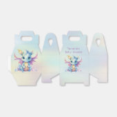 Pastel Schattige Dragon Meisje Baby shower Bedankdoosjes (Uitgevouwen)