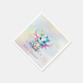 Pastel Schattige Dragon Meisje Baby shower Servet (Hoek)
