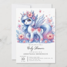 Pastel Schattige Eenhoorn Baby shower