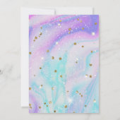 Pastel Schattige Eenhoorn Meisje 2e Verjaardag Kaart (Achterkant)