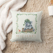 Pastel schattige groene bladreuzenhamster kussen (Deken)