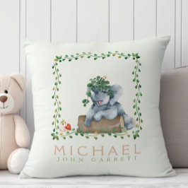 Pastel schattige groene bladreuzenhamster kussen