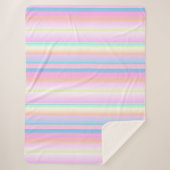 Pastel schattige kleuren gestreept sherpa deken (Voorkant)
