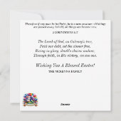 Pastel Schattige Lamb Easter Tea Party Feestdagenkaart (Achterkant)