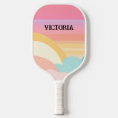 Pastel Schattige Patroon Modern Stijlvol Hippie Pickleball Paddle (Voorkant)