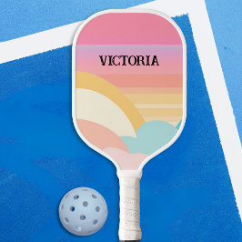 Pastel Schattige  Patroon Modern Stijlvol Hippie Pickleball Paddle