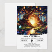 Pastel Schattige Woodland Digitale Verjaardag Kaart (Voorkant / Achterkant)