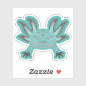 Pastel Schattigee Axolotl Vinyl Stickers (Vel)