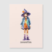 Pastel Schattigee heks meisje Halloween esthetiek (Voorkant)