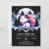 Pastel Schattigee Wolf Verjaardag Kaart (Voorkant)