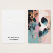 Pastel schedel oorbel display Kaart (Voorkant /achterkant)