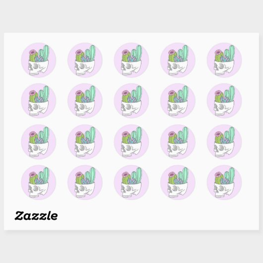 Pastel schedel Sticker (Vel)