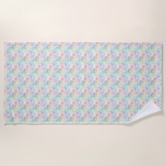 Pastel schelp en oceaan thema strandlaken