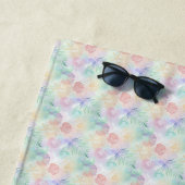 Pastel schelp en oceaan thema strandlaken (In situ)
